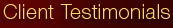 Client Testimonials